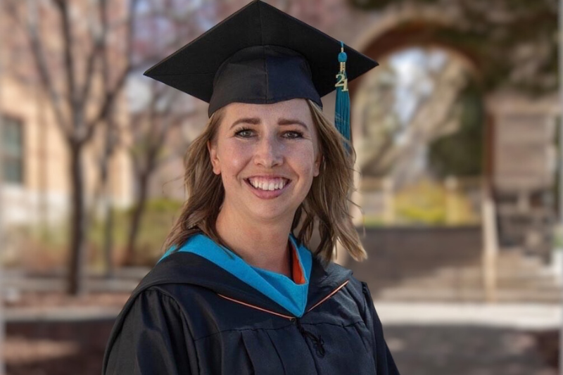 Fenwick in cap and gown