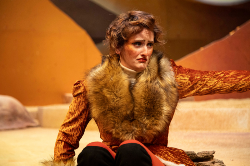 actor dressed as a fox on stage