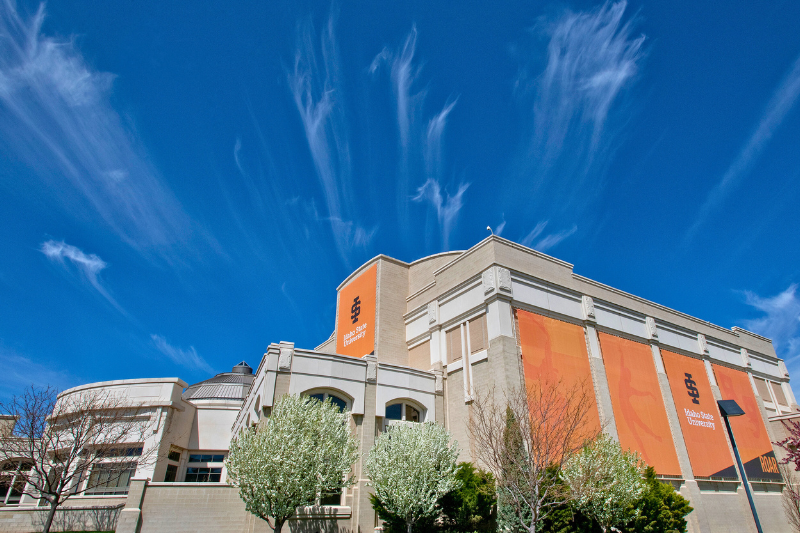 outside of the Stephens Performing Arts Center