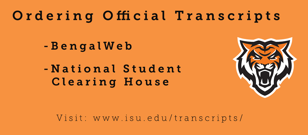 Information about where to request an ISU transcript