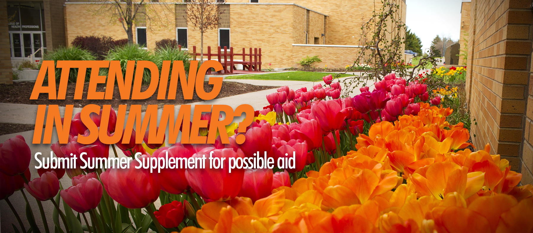 Summer flowers and ISU buildings
