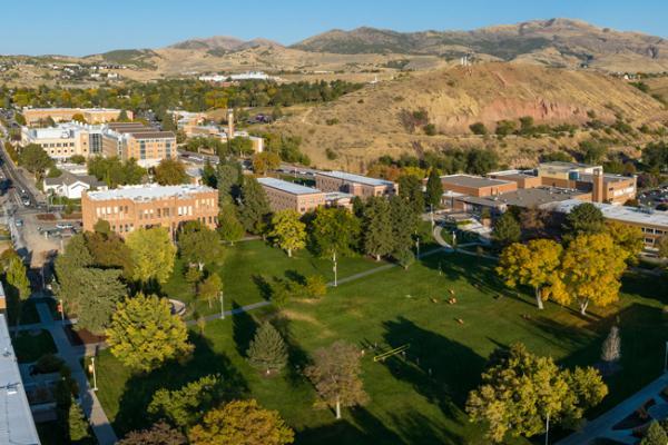 Aerial view of the Quad