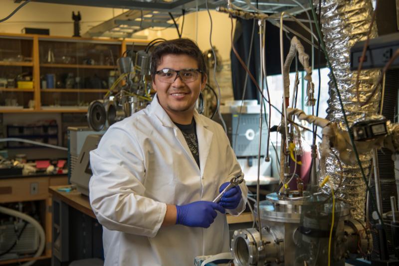 Student in a lab