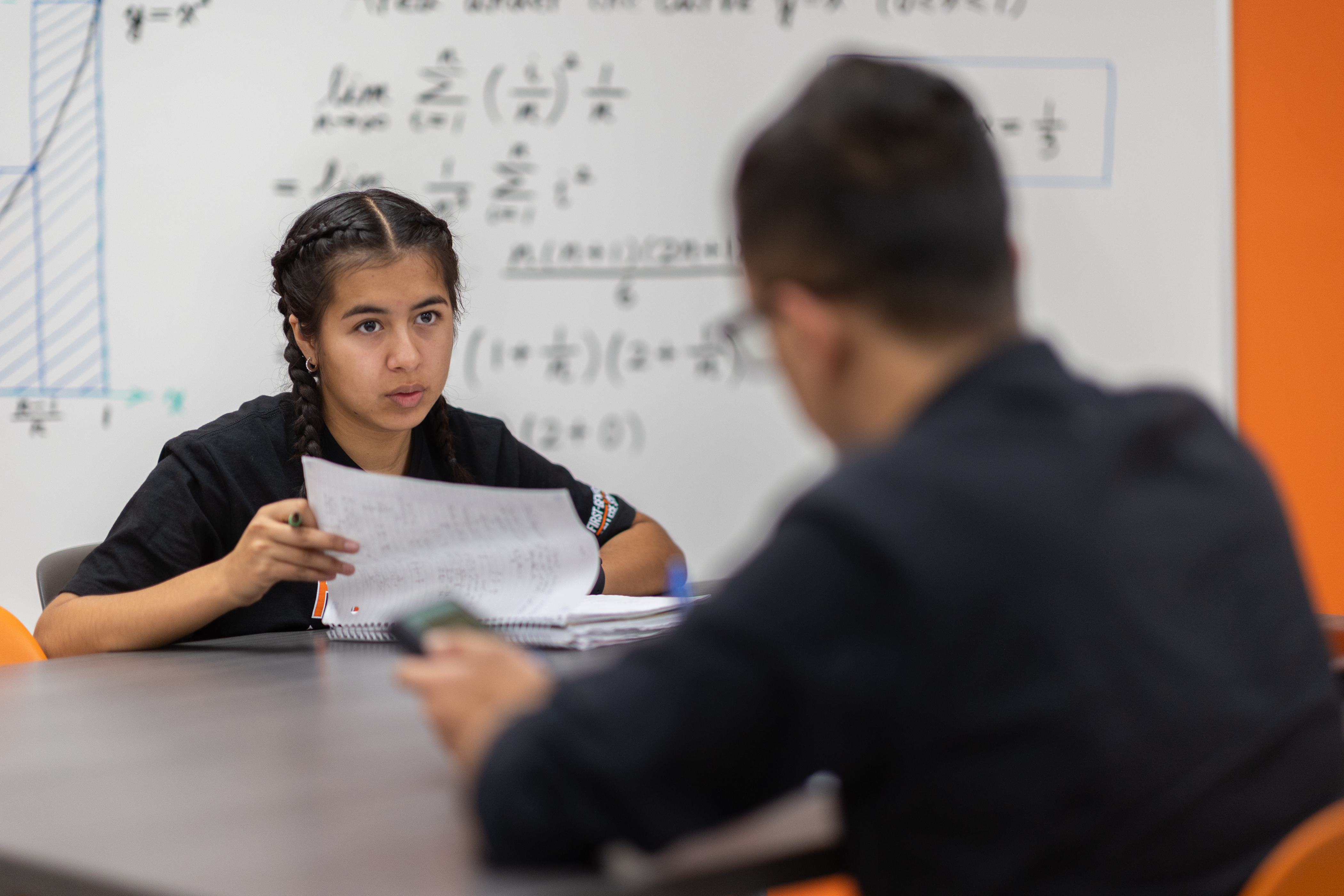 Idaho State University students learn mathematics.