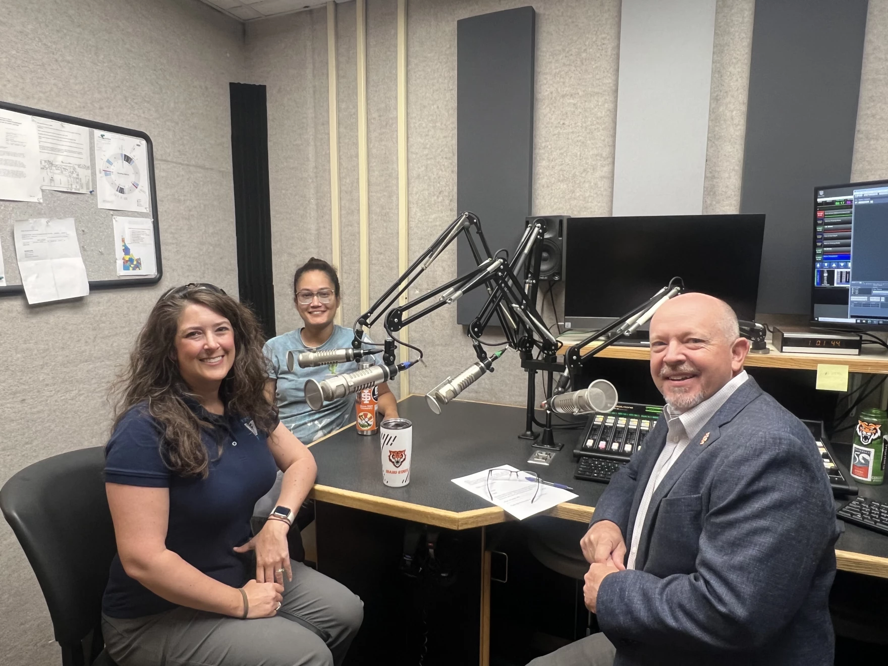 Geoscience Professor and Student are interviewed on a local radio station