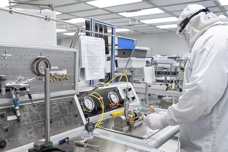 Semiconductor Manufacturing Worker in a lab