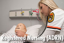 Registered Nursing (ADRN) student in SIM Lab