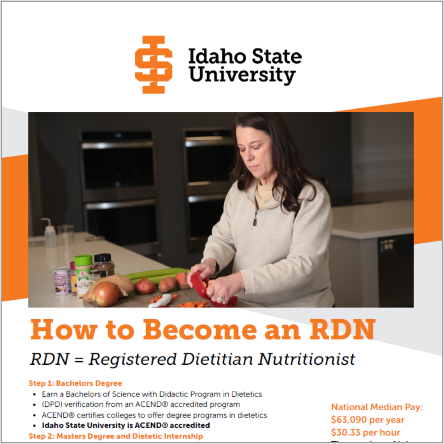 Overview of steps to become dietitian