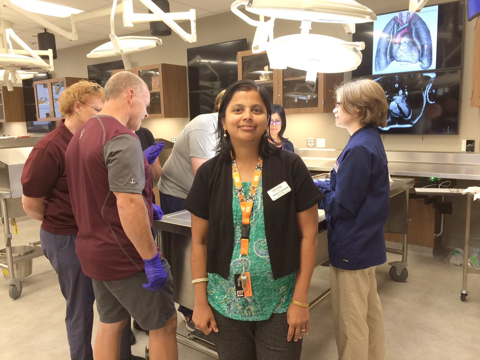 Padma Gadepally and Treasure Valley educators training at the Treasure Valley Anatomy and Physiology Labs