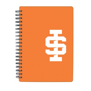 Orange branded notebook
