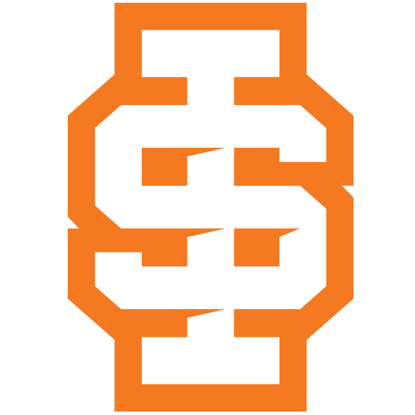 ISU spirit mark with stroke orange and white