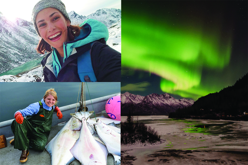 Anchorage COP students fishing, hiking a glacier, and the Northern lights