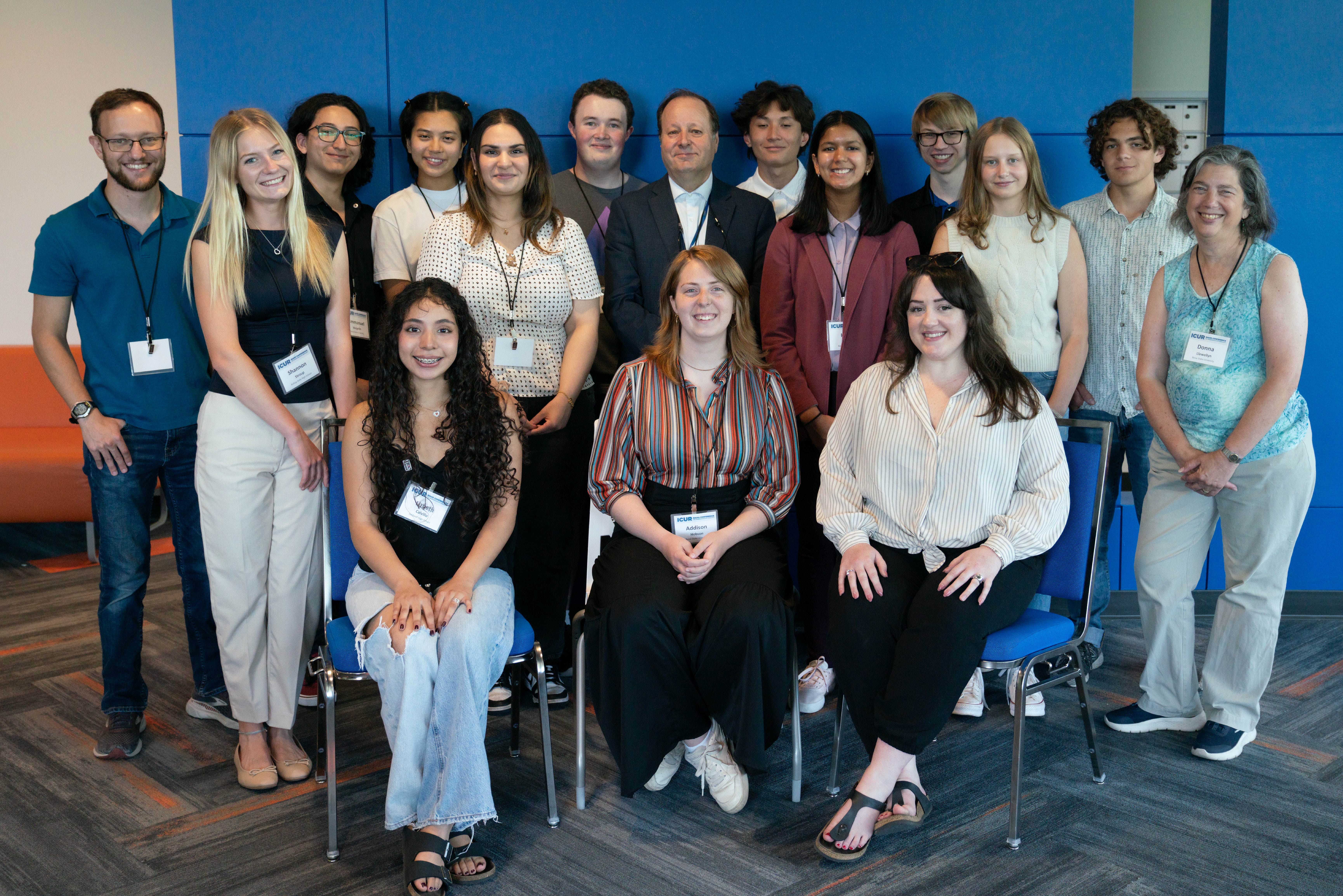 A group photo of undergraduate researchers at ICUR 2024