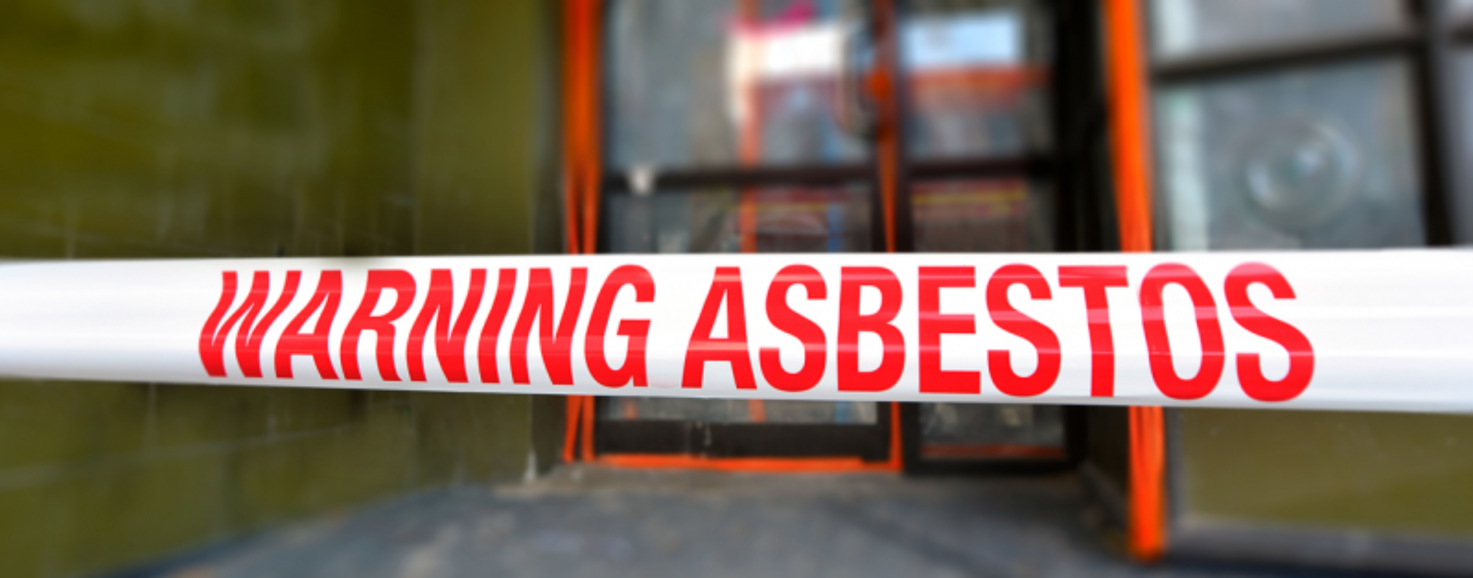 An image of an asbestos warning banner