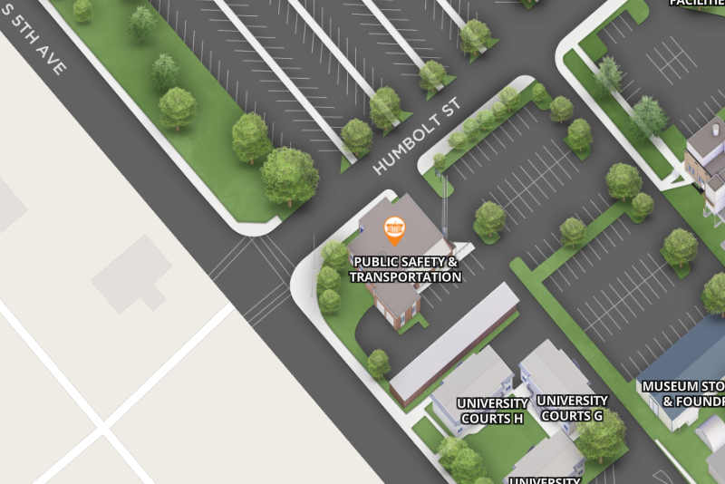 Map to the Public Safety & Transportation Building