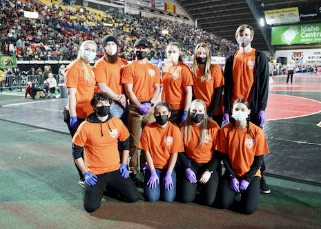 A group of physical therapy students at Holt Arena