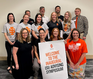 Members of the ISU advising community at the first symposium