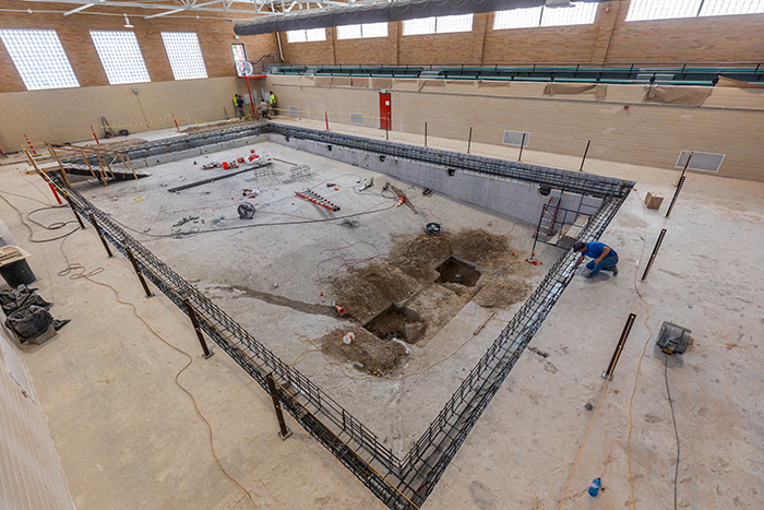 Reed Gym Pool as renovations started in summer of 2024