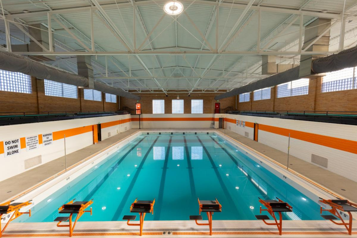 Reed Gym Pool just before reopening in November 2024