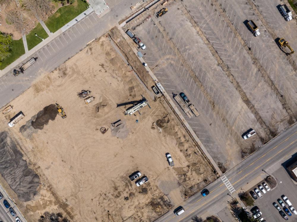Sub parking lot under construction