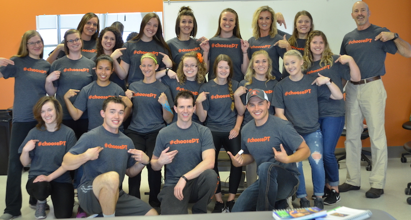 Photo of physical therapy assistant class and its instructor
