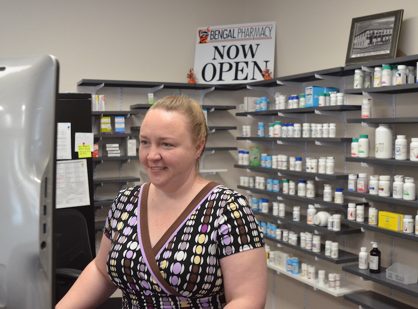  Shanna O’Connor, director of clinical service for Bengal Pharmacy, in action.
