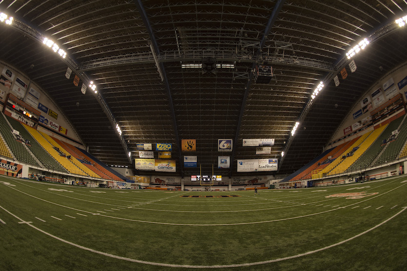 Fish-eye view of Holt Arena
