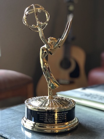 The Emmy Award trophy for the Wilkins documentary