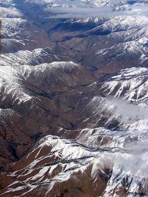 Aerial photo of Middle Fork Salmon River mountains.