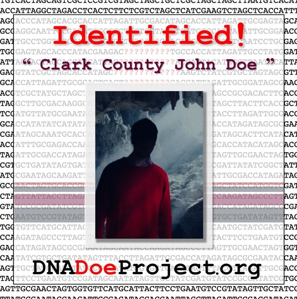 Poster about Clark County John Doe being found