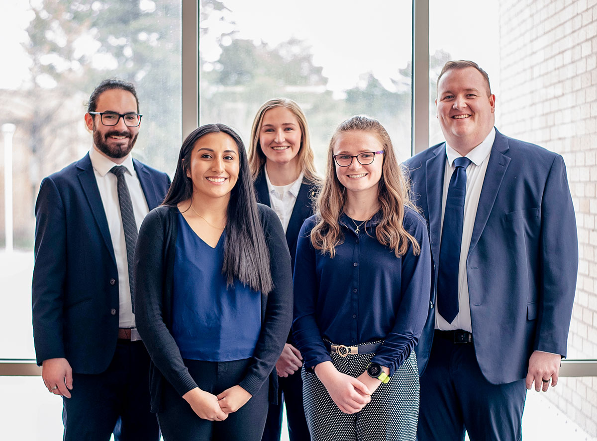 Left to right: Rob Barnes, Isabel Juarez, Lexie Thurgood, Lara Maccabee, Josh Luker