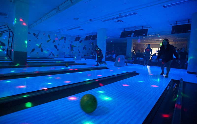 Glow Bowling at New Student Orienation