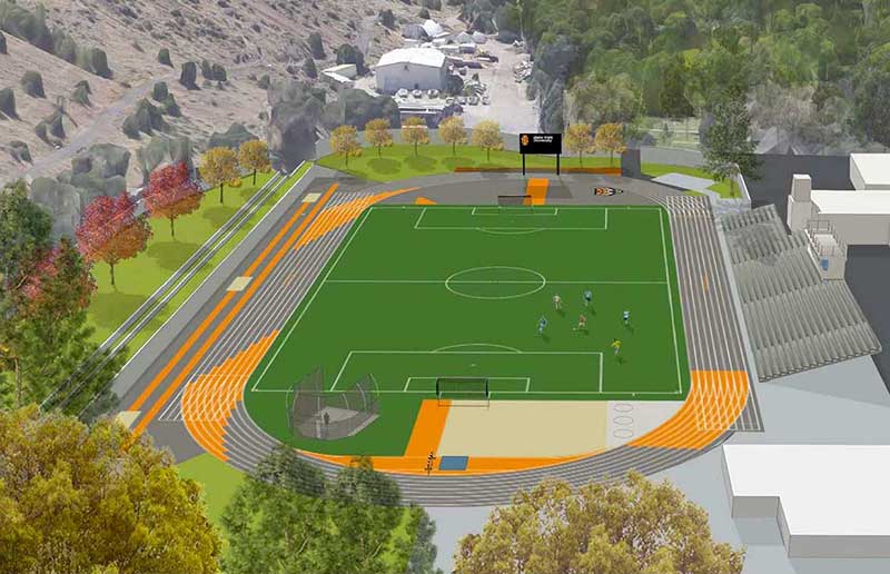 Artist rendering of completed Davis Field renovations